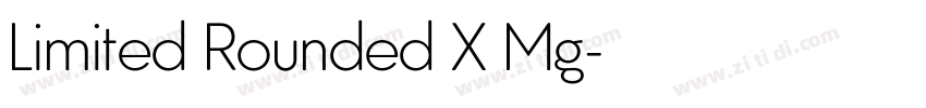 Limited Rounded X Mg字体转换